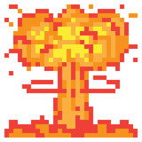 Vector Pixel Art Nuclear Explosion Stock Image And Royalty Free
