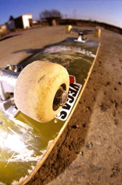 skateboarding on the world