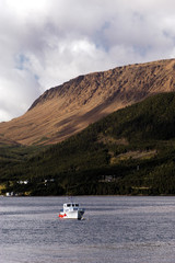 boat in the bay.