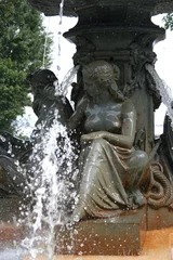 Fototapete Brunnen statue fontaine