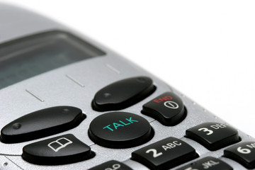 Obraz premium wireless phone macro on white