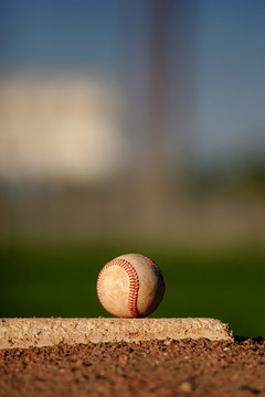 Baseball On Pitcher's Mound