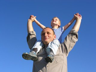 grandfather with grandson