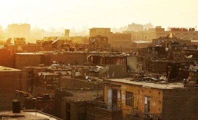 Fototapeta na wymiar dachy z Kairu
