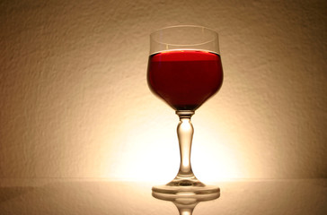 glass with red drink