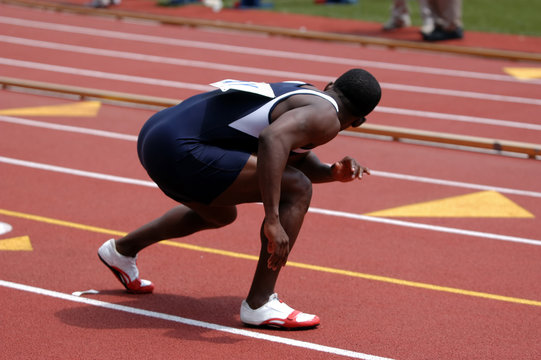 sprinter in position