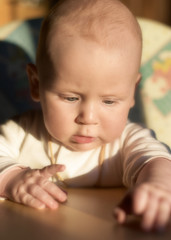 Fototapeta premium baby boy playing