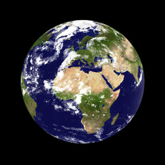 earth view - africa in the center
