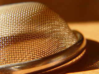 strainer in shade
