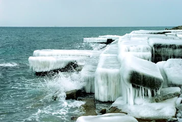 Foto auf Acrylglas Küste icy coast