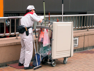 cleaning worker