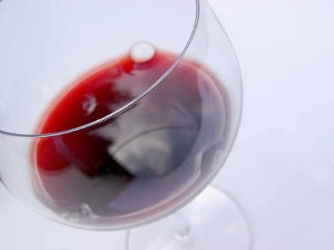 close up of red wine