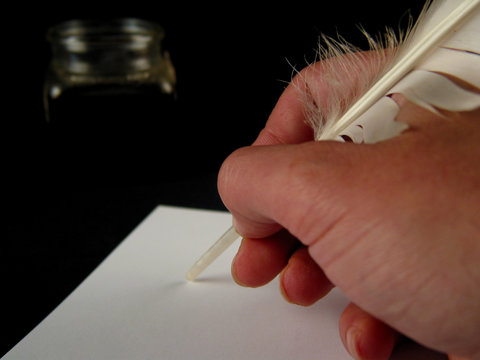 close-up of hand writing (serie)