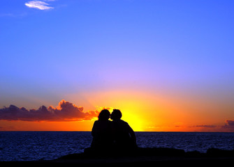 lovers to the sunset
