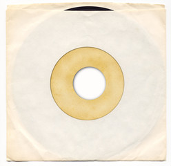 45rpm vinyl record in sleeve