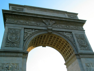 washington square arch, from below