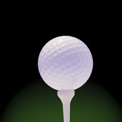 golfball on green and black