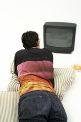 teen watching tv