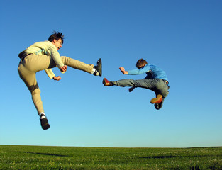 two fly fight man