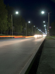 the night view of avenue