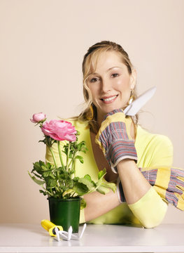 gardener with tools