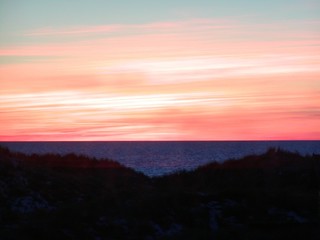 sonnenuntergang an der küste