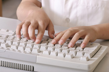 little fingers typing