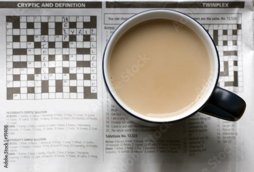 A Cup Of Tea On A Newspaper Showing The Crossword Wall Mural Wallpaper Murals Mariec A Cup Of Tea On A Newspaper Showing The Crossword Wall Mural Wallpaper Murals Mariec