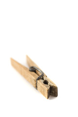 old wooden clothespin