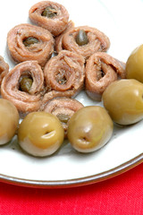 anchovies and olives