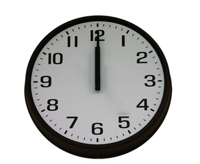 midnight clock isolated