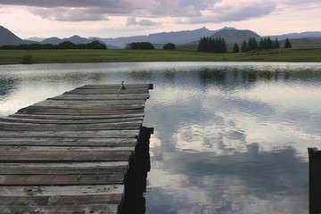 jetty over lake