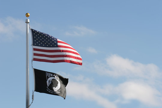 american and pow mia flags