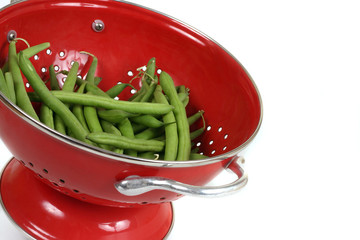 beans in a colander