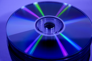 pile of blue cd's