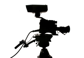 studio video camera silhouette
