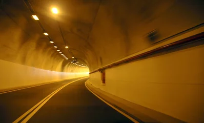 Fototapete Tunnel Bewegungsunschärfe des Tunnels