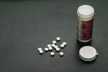 pills and a bottle