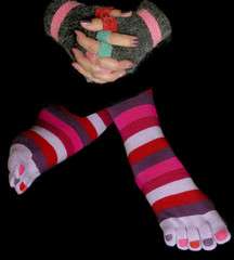 des pieds et des mains