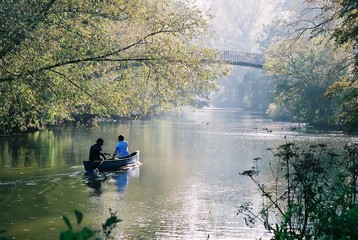 kayaking down the river