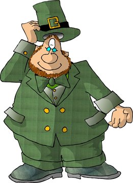 Leprechaun Tipping His Hat