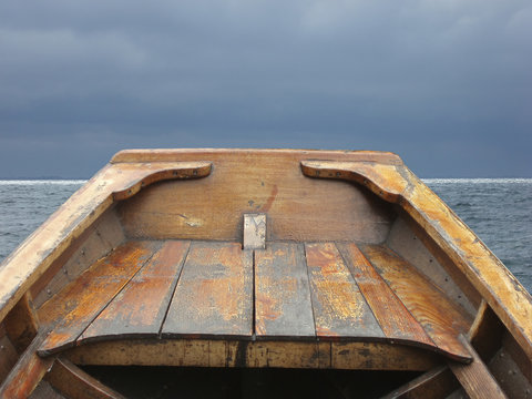 Bow Of Old Rowing Boat