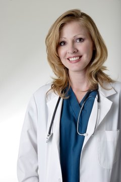 stock photo of friendly lady doctor