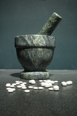 mortar and pestle perfect - obrazy, fototapety, plakaty