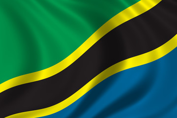 flag of tanzania - obrazy, fototapety, plakaty