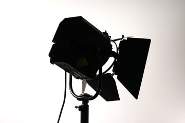 studio lamp silhouette - obrazy, fototapety, plakaty