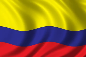 Zelfklevend Fotobehang flag of colombia © Carsten Reisinger