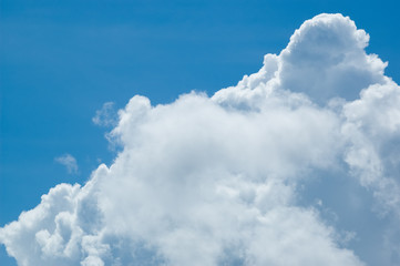 white cloud, blue sky