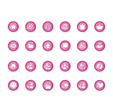 pink icons