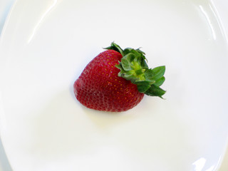 strawberry on a plate